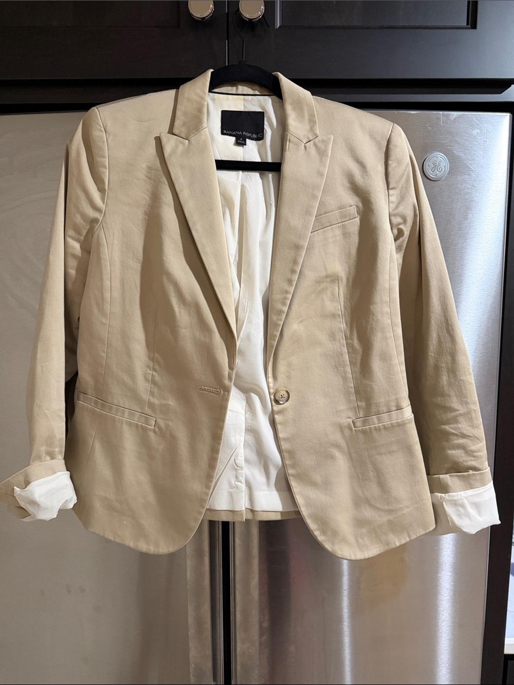 Banana Republic Women's Beige Single-Button Blazer